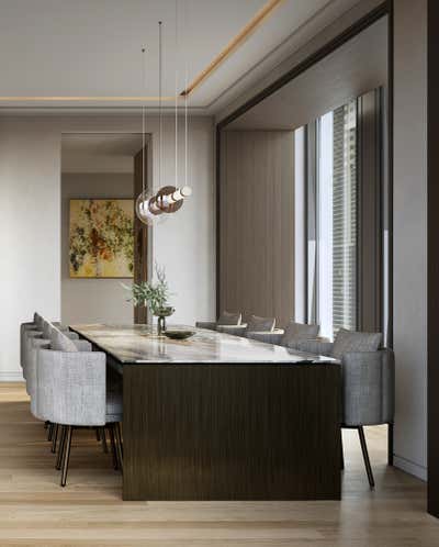  Mid-Century Modern Modern Dining Room. 53 West 53 Residence by Astute Studio.
