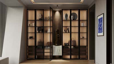  Art Deco Modern Apartment Storage Room and Closet. 53 West 53 Residence by Astute Studio.