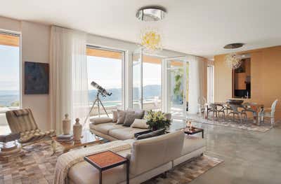  Beach Style Vacation Home Living Room. Wine Country Estate by Favreau Design.