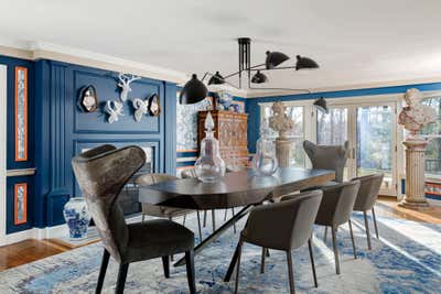  Eclectic Modern Family Home Dining Room. Artist Retreat by Favreau Design.