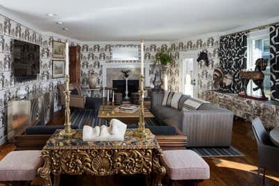  Maximalist Contemporary Family Home Living Room. Artist Retreat by Favreau Design.