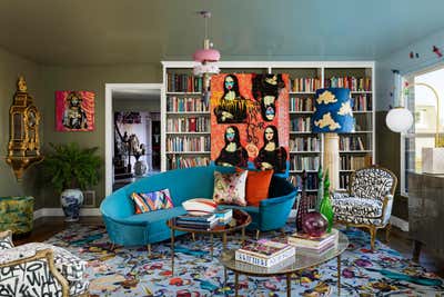  Eclectic Modern Family Home Office and Study. Artist Retreat by Favreau Design.