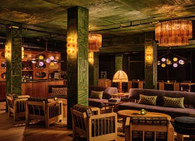  Maximalist Hotel Bar and Game Room. Wildflower Farms by Ward and Gray.