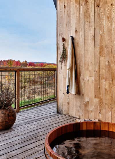  Country Scandinavian Hotel Patio and Deck. Wildflower Farms by Ward and Gray.