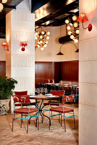 Mid-Century Modern Art Deco Restaurant Dining Room. Pizzeria Mozza by Ward and Gray.