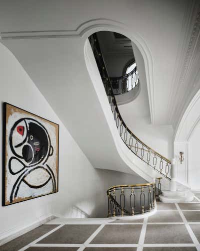  Hollywood Regency Mediterranean Family Home Entry and Hall. Barcelona Estate by CARLOS DAVID.