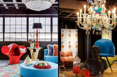  Maximalist Eclectic Lobby and Reception. The Favreaulous Factory by Favreau Design.