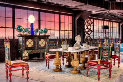  Maximalist Mixed Use Dining Room. The Favreaulous Factory by Favreau Design.