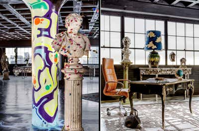  Maximalist Eclectic Mixed Use Office and Study. The Favreaulous Factory by Favreau Design.