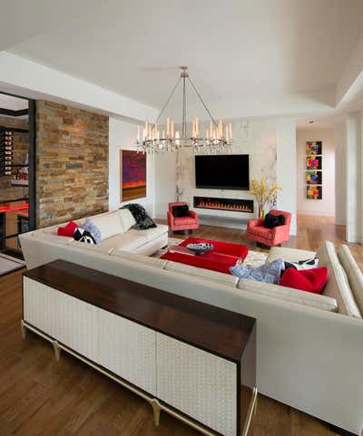  Modern Family Home Living Room. Flower Mound by Mary Anne Smiley Interiors LLC.