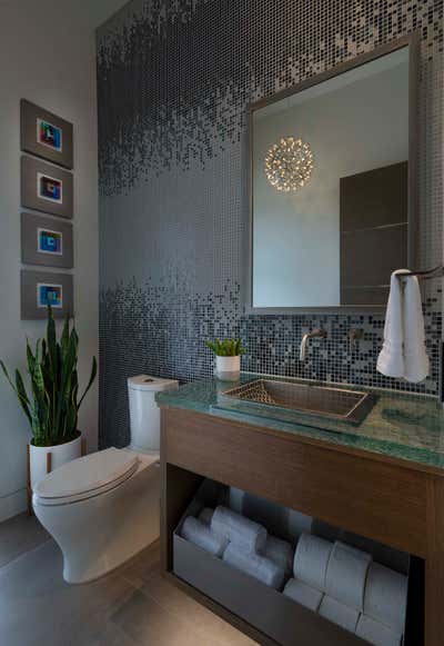  Modern Family Home Bathroom. Flower Mound by Mary Anne Smiley Interiors LLC.