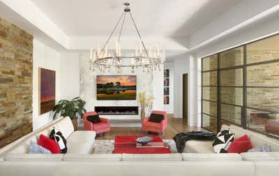  Modern Family Home Living Room. Flower Mound by Mary Anne Smiley Interiors LLC.