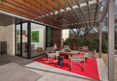  Contemporary Mid-Century Modern Family Home Exterior. Ricks Circle by Mary Anne Smiley Interiors LLC.