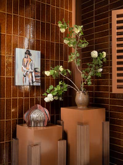  Mid-Century Modern Arts and Crafts Mixed Use Bathroom. Kips Bay Showhouse NY 2023 by PROJECT AZ.