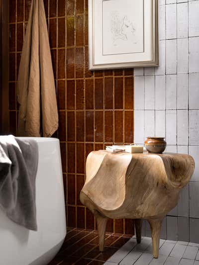  Rustic Modern Mixed Use Bathroom. Kips Bay Showhouse NY 2023 by PROJECT AZ.