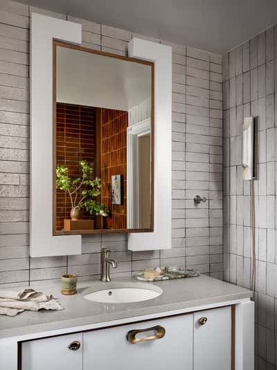  Rustic Mid-Century Modern Mixed Use Bathroom. Kips Bay Showhouse NY 2023 by PROJECT AZ.