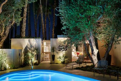  Modern Vacation Home Patio and Deck. Palm Springs Pad by Jon Andersen Interiors.