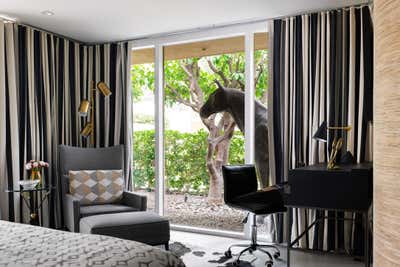  Transitional Vacation Home Bedroom. Palm Springs Pad by Jon Andersen Interiors.