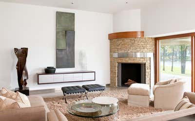  Mid-Century Modern Scandinavian Living Room. Tyler Lake House by Mary Anne Smiley Interiors LLC.