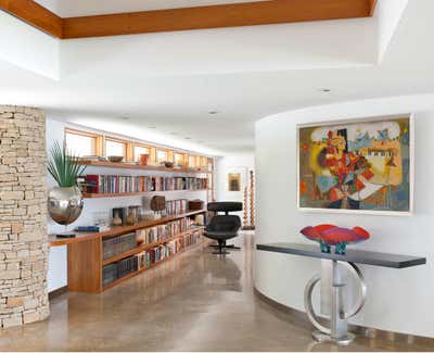  Mid-Century Modern Family Home Entry and Hall. Tyler Lake House by Mary Anne Smiley Interiors LLC.