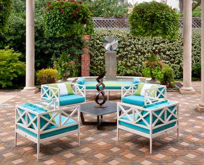  Maximalist Transitional Patio and Deck. Strait Lane by Mary Anne Smiley Interiors LLC.