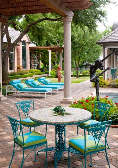  Maximalist Patio and Deck. Strait Lane by Mary Anne Smiley Interiors LLC.