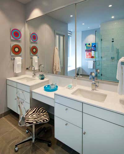  Maximalist Transitional Bathroom. Strait Lane by Mary Anne Smiley Interiors LLC.