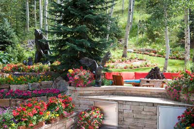  Transitional Rustic Vacation Home Patio and Deck. Vail Getaway  by Mary Anne Smiley Interiors LLC.