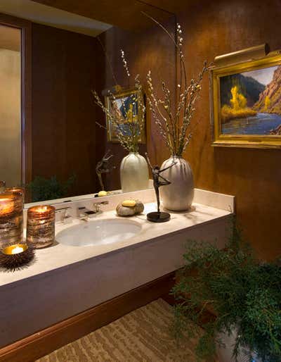  Western Vacation Home Bathroom. Vail Getaway  by Mary Anne Smiley Interiors LLC.