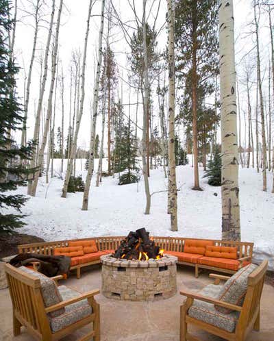  Western Patio and Deck. Vail Getaway  by Mary Anne Smiley Interiors LLC.