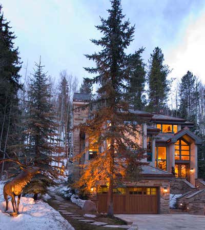  Modern Vacation Home Exterior. Vail Getaway  by Mary Anne Smiley Interiors LLC.