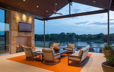 Contemporary Country House Patio and Deck. Modern Frontier by Mary Anne Smiley Interiors LLC.