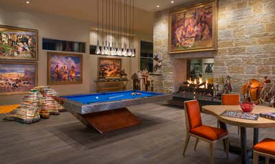  Maximalist Country House Bar and Game Room. Modern Frontier by Mary Anne Smiley Interiors LLC.