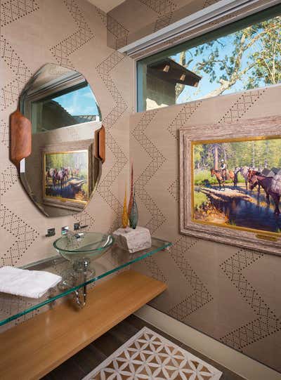  Western Southwestern Country House Bathroom. Modern Frontier by Mary Anne Smiley Interiors LLC.