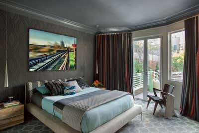  Eclectic Maximalist Bedroom. Urban Loft by Favreau Design.