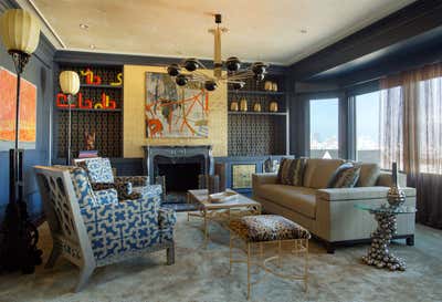 Eclectic Maximalist Living Room. Urban Loft by Favreau Design.