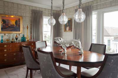  Eclectic Maximalist Dining Room. Deco Redux by Favreau Design.