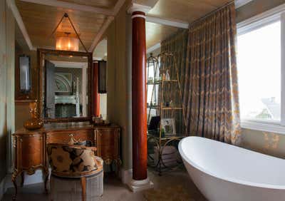  Maximalist Eclectic Bathroom. New Classic by Favreau Design.