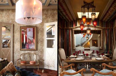  Maximalist Eclectic Dining Room. New Classic by Favreau Design.