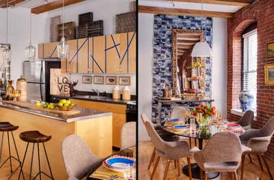  Contemporary Maximalist Apartment Kitchen. Lofty Goals by Favreau Design.