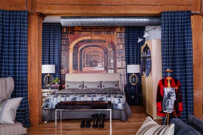  Contemporary Maximalist Apartment Bedroom. Lofty Goals by Favreau Design.