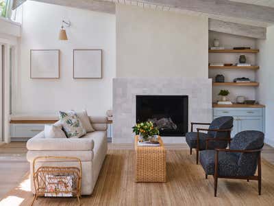  Contemporary Beach Style Family Home Living Room. Beachy Tiburon by Anja Michals Design.