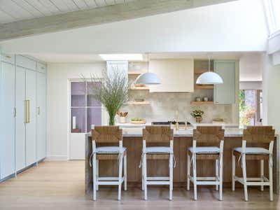  Coastal Beach Style Family Home Kitchen. Beachy Tiburon by Anja Michals Design.