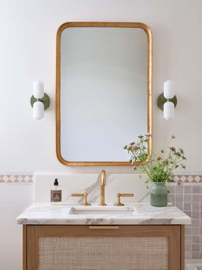  Modern Eclectic Family Home Bathroom. Spanish Modern by Anja Michals Design.