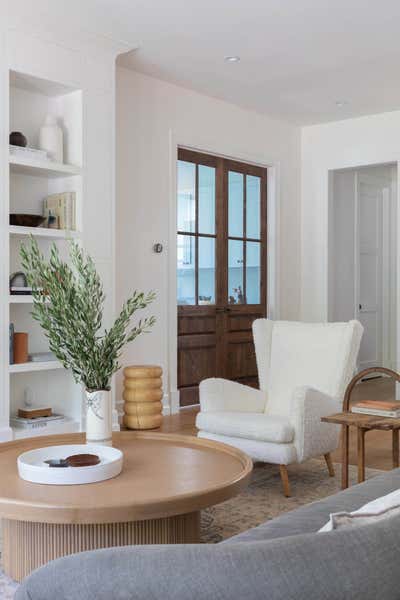  Craftsman Cottage Family Home Living Room. Midcentury Craftsman by Anja Michals Design.