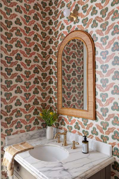  Eclectic Family Home Bathroom. Midcentury Craftsman by Anja Michals Design.