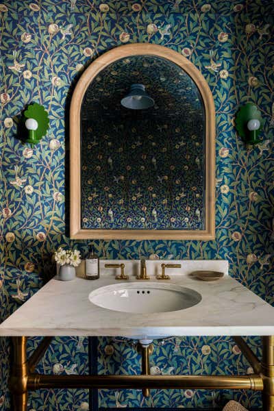  Eclectic Victorian Family Home Bathroom. Noe Valley Charm by Anja Michals Design.