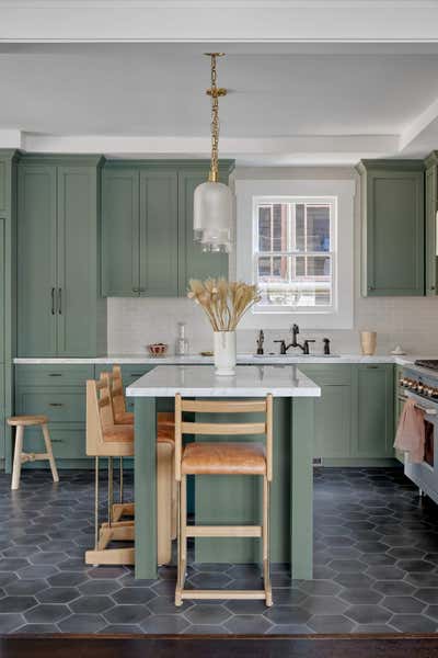  Modern Country Family Home Kitchen. Oakland Revival by Anja Michals Design.