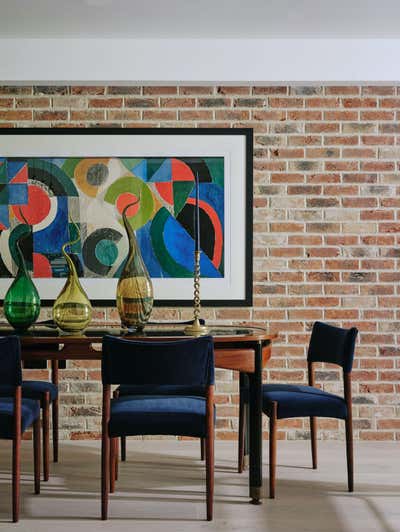 Mid-Century Modern Dining Room. Soho Apartment by Max Dignam Interiors.