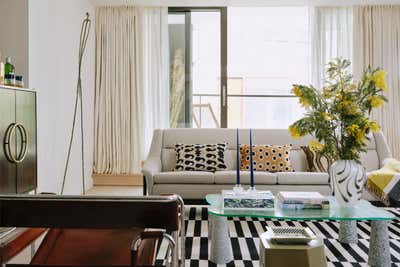  Mid-Century Modern Apartment Living Room. Soho Apartment by Max Dignam Interiors.